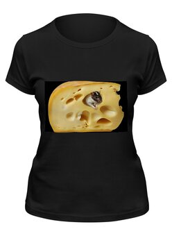 Заказать женскую футболку в Москве. Футболка классическая Сыр без мышеловки от Виктор Гришин - готовые дизайны и нанесение принтов.