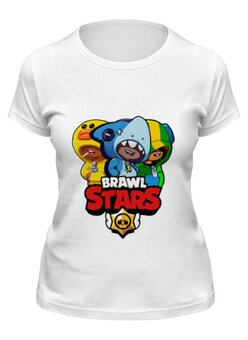 Заказать женскую футболку в Москве. Футболка классическая Brawl Stars LEON TRIO от vista12761@rambler.ru - готовые дизайны и нанесение принтов.