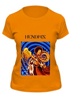 Заказать женскую футболку в Москве. Футболка классическая "Jimi Hendrix" от Fedor - готовые дизайны и нанесение принтов.