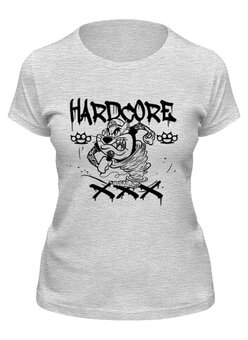 Заказать женскую футболку в Москве. Футболка классическая HARDCORE от Серега Шнайдер - готовые дизайны и нанесение принтов.