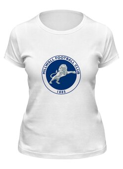 Заказать женскую футболку в Москве. Футболка классическая Millwall FC logo hoodie от Millwall Supporters Club Russia - готовые дизайны и нанесение принтов.