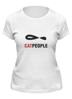 Заказать женскую футболку в Москве. Футболка классическая Люди кошки от Alis - готовые дизайны и нанесение принтов.