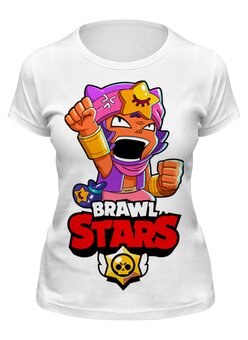 Заказать женскую футболку в Москве. Футболка классическая BRAWL STARS SANDY  от geekbox - готовые дизайны и нанесение принтов.