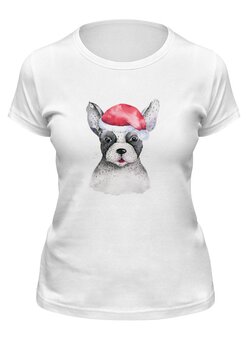 Заказать женскую футболку в Москве. Футболка классическая Собачка от THE_NISE  - готовые дизайны и нанесение принтов.