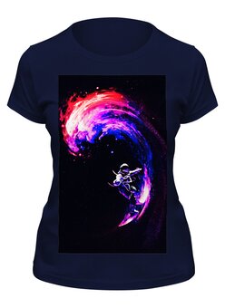 Заказать женскую футболку в Москве. Футболка классическая Космонавт  от THE_NISE  - готовые дизайны и нанесение принтов.