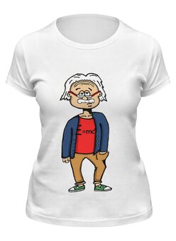 Заказать женскую футболку в Москве. Футболка классическая Энштейн от oseev - готовые дизайны и нанесение принтов.