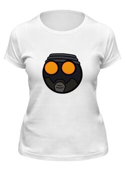 Заказать женскую футболку в Москве. Футболка классическая Смайлик  от aleks_say - готовые дизайны и нанесение принтов.