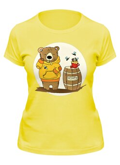 Заказать женскую футболку в Москве. Футболка классическая Сладкий мед от T-shirt print  - готовые дизайны и нанесение принтов.