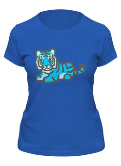 Заказать женскую футболку в Москве. Футболка классическая два тигра 2022 от cherdantcev - готовые дизайны и нанесение принтов.