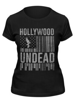 Заказать женскую футболку в Москве. Футболка классическая Hollywood Undead от geekbox - готовые дизайны и нанесение принтов.