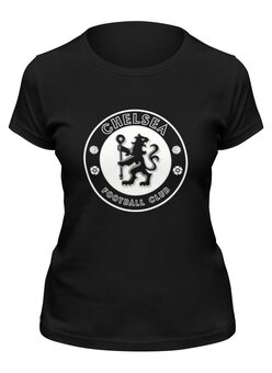 Заказать женскую футболку в Москве. Футболка классическая Chelsea FC (white) от Сергей Дульнев - готовые дизайны и нанесение принтов.