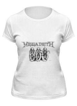 Заказать женскую футболку в Москве. Футболка классическая Megadeth от Fedor - готовые дизайны и нанесение принтов.