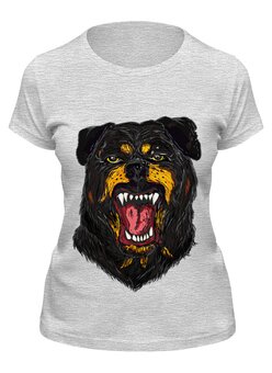 Заказать женскую футболку в Москве. Футболка классическая Rottweiler от Tony Rizzo - готовые дизайны и нанесение принтов.