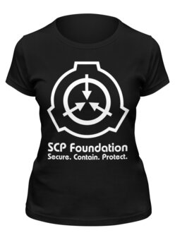 Заказать женскую футболку в Москве. Футболка классическая SCP Foundation от geekbox - готовые дизайны и нанесение принтов.