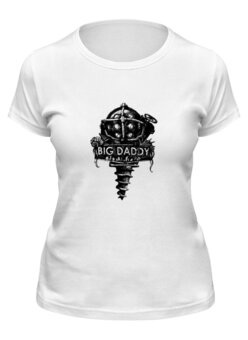Заказать женскую футболку в Москве. Футболка классическая BioShock от THE_NISE  - готовые дизайны и нанесение принтов.