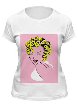 Заказать женскую футболку в Москве. Футболка классическая Мэрилин Монро от YellowCloverShop - готовые дизайны и нанесение принтов.
