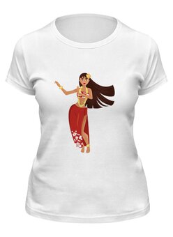 Заказать женскую футболку в Москве. Футболка классическая Гавайи от Мария Никитина - готовые дизайны и нанесение принтов.