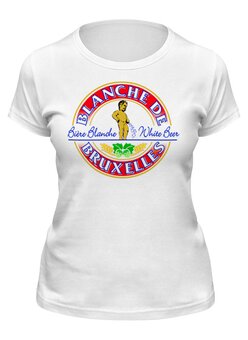 Заказать женскую футболку в Москве. Футболка классическая ❖ Blanche de Bruxelles ❖ от balden - готовые дизайны и нанесение принтов.