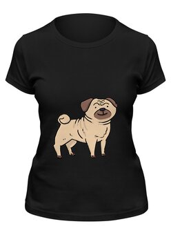 Заказать женскую футболку в Москве. Футболка классическая Собака от svetlanas - готовые дизайны и нанесение принтов.
