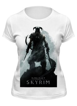 Заказать женскую футболку в Москве. Футболка классическая The Elder Scrolls V: Skyrim от amnesia - готовые дизайны и нанесение принтов.