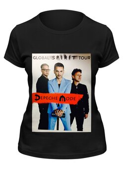 Заказать женскую футболку в Москве. Футболка классическая Depeche mode - Global Spirit Tour от Денис - готовые дизайны и нанесение принтов.