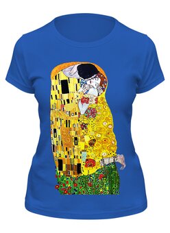 Заказать женскую футболку в Москве. Футболка классическая Поцелуй(Gustav Klimt) от balden - готовые дизайны и нанесение принтов.