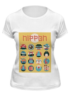 Заказать женскую футболку в Москве. Футболка классическая Япония от Виктор Гришин - готовые дизайны и нанесение принтов.