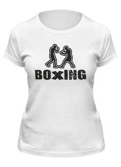 Заказать женскую футболку в Москве. Футболка классическая Boxing от skynatural - готовые дизайны и нанесение принтов.