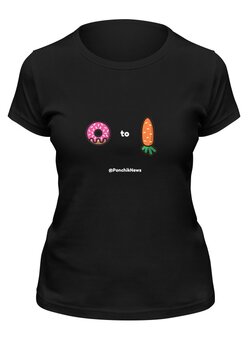 Заказать женскую футболку в Москве. Футболка классическая Без названия от Пончик Ньюз - готовые дизайны и нанесение принтов.