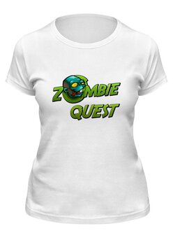 Заказать женскую футболку в Москве. Футболка классическая Zombie Quest от THE_NISE  - готовые дизайны и нанесение принтов.