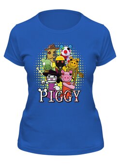 Заказать женскую футболку в Москве. Футболка классическая Piggy от PrintGamer  - готовые дизайны и нанесение принтов.