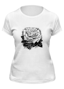 Заказать женскую футболку в Москве. Футболка классическая  Цветок от THE_NISE  - готовые дизайны и нанесение принтов.