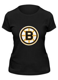 Заказать женскую футболку в Москве. Футболка классическая Boston Bruins / NHL USA от KinoArt - готовые дизайны и нанесение принтов.