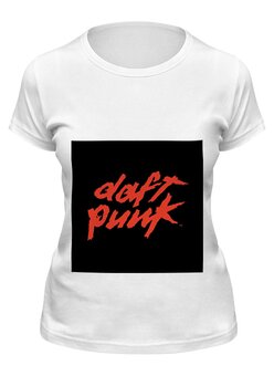 Заказать женскую футболку в Москве. Футболка классическая Daft Punk от KinoArt - готовые дизайны и нанесение принтов.