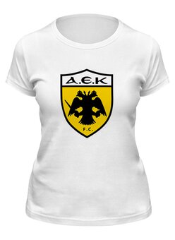 Заказать женскую футболку в Москве. Футболка классическая AEK FC от THE_NISE  - готовые дизайны и нанесение принтов.