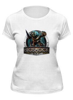 Заказать женскую футболку в Москве. Футболка классическая BioShock от THE_NISE  - готовые дизайны и нанесение принтов.