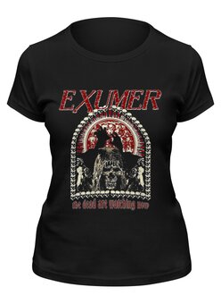Заказать женскую футболку в Москве. Футболка классическая Exumer (thrash metal band) от Leichenwagen - готовые дизайны и нанесение принтов.