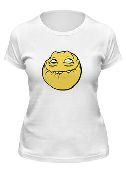 Заказать женскую футболку в Москве. Футболка классическая лицо mem от THE_NISE  - готовые дизайны и нанесение принтов.