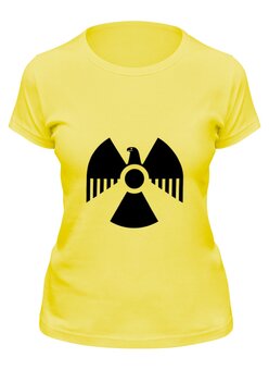 Заказать женскую футболку в Москве. Футболка классическая Знак радиационной опасности от trend - готовые дизайны и нанесение принтов.