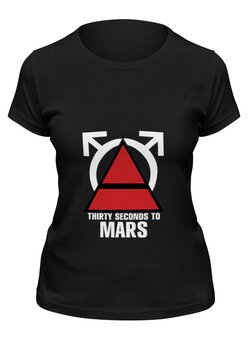 Заказать женскую футболку в Москве. Футболка классическая Thirty Seconds to Mars от cherdantcev - готовые дизайны и нанесение принтов.