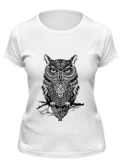 Заказать женскую футболку в Москве. Футболка классическая Оld owl от dykalison14 - готовые дизайны и нанесение принтов.