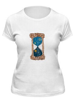 Заказать женскую футболку в Москве. Футболка классическая Песочные часы от THE_NISE  - готовые дизайны и нанесение принтов.