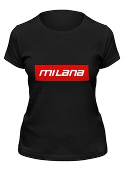 Заказать женскую футболку в Москве. Футболка классическая Milana от THE_NISE  - готовые дизайны и нанесение принтов.