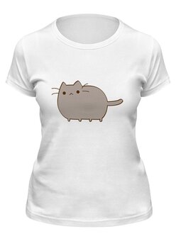 Заказать женскую футболку в Москве. Футболка классическая котик от THE_NISE  - готовые дизайны и нанесение принтов.