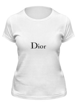 Заказать женскую футболку в Москве. Футболка классическая Dior  от Мария Борисенкова - готовые дизайны и нанесение принтов.