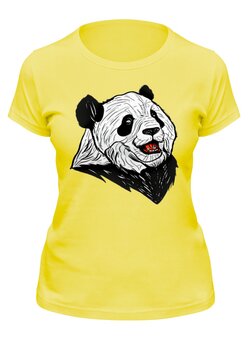Заказать женскую футболку в Москве. Футболка классическая Панда   от Print design  - готовые дизайны и нанесение принтов.