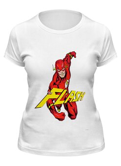 Заказать женскую футболку в Москве. Футболка классическая Flash от YellowCloverShop - готовые дизайны и нанесение принтов.