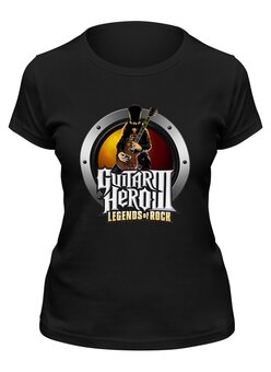 Заказать женскую футболку в Москве. Футболка классическая Guitar Hero от THE_NISE  - готовые дизайны и нанесение принтов.