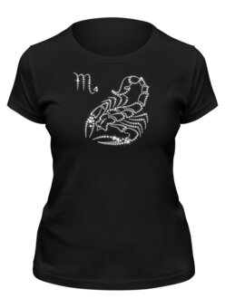 Заказать женскую футболку в Москве. Футболка классическая Скорпион от miss80 - готовые дизайны и нанесение принтов.