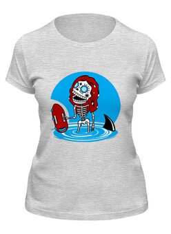 Заказать женскую футболку в Москве. Футболка классическая Скелетон от T-shirt print  - готовые дизайны и нанесение принтов.
